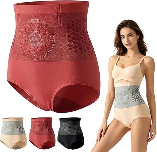 1 Paar High-waisted Sportshorts - Vetverbrandende en Vormgevende Shorts - Heupliftende Shorts - Naadloze High-waisted Vormgevende Shorts - Effectieve Buikcontrole - Felrood - XXL (68-77 kg)