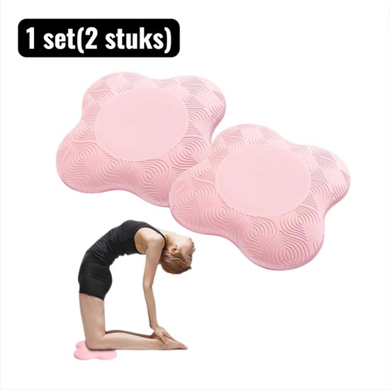 1 set(2 stuks) - Yogablokken - Extra Dik Yogakussen voor Knieën - Onderarmen - Balance en Core Training voor Planken - Lunges en Meditatie - Roze