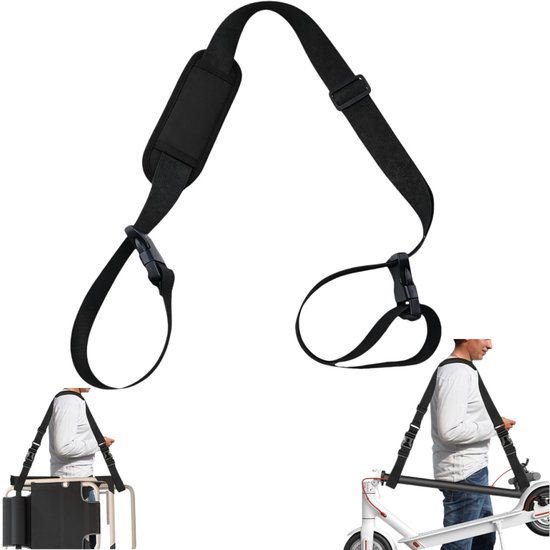 1 stuk - Draagriem voor strandstoel - Draagriem voor schommelstoel - Draagbaar - Draagriem voor yogamat - Multifunctionele riem - Zwart - 3,8 x 93 cm - Voor het vervoeren van klapstoelen, parasols, loopfietsen, vouwfietsen en yogamatten