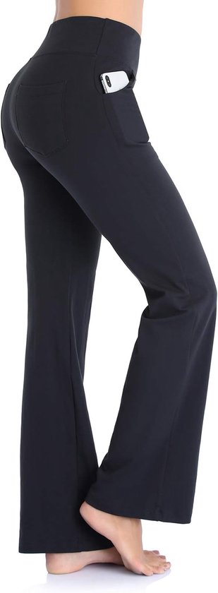 1 STUKS Licht uitlopende wijde broek - Elastische hoge taille yogabroek - Fitness - Met zakken - XL van Merkloos