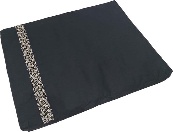 100% Ecologisch - Samarali Marineblauw Zabuton Mat voor Meditatie - Ethisch Geproduceerd, Biologisch Katoen - 90x70x5 cm - Luxe Meditatie Ervaring van Samarali