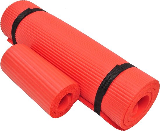 1/2-inch Extra Dikke Hoge Dichtheid Anti-scheur Oefening Yogamat met Kniebeschermer en Draagriem Yoga mat van BalanceFrom
