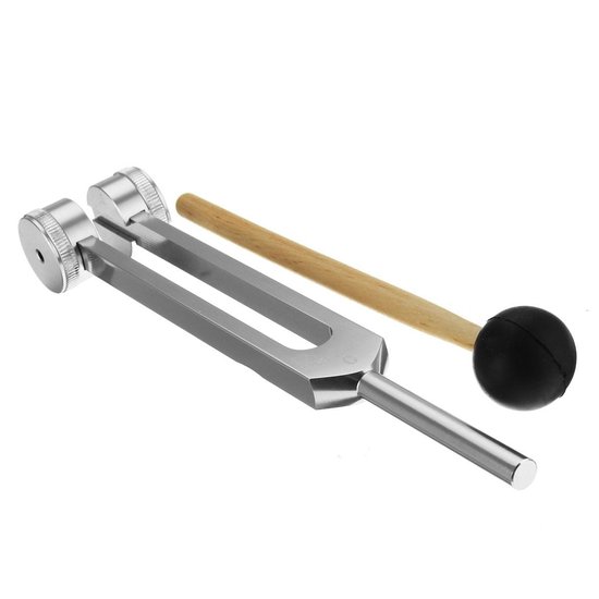 128HZ Aluminium Medische Stemvork Chakra Hammer Bal Diagnostische Set van Healifty
