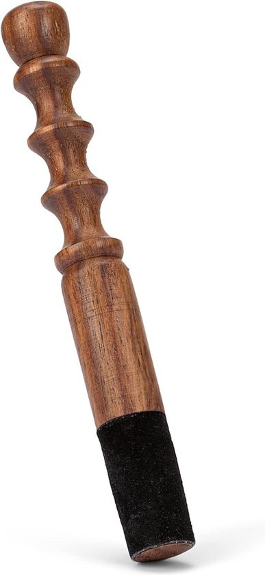17cm leer houten handvat hamer voor klankschaal - meditatie klankstok 13192 van Ohm merk.