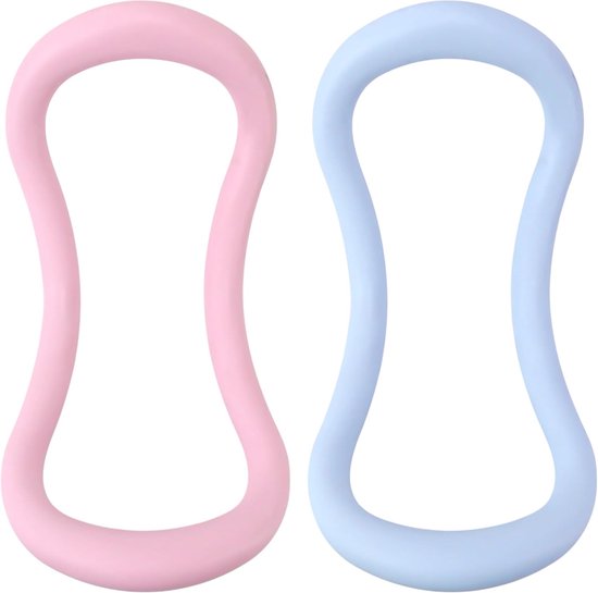 2-delige Yoga Ring Set Voor Benen & Kuitjes - Pilates Fitness Ring Met Massagepunten - Weerstandsstrekkingsring Voor Vrouwen, Thuis Workout Apparaat
