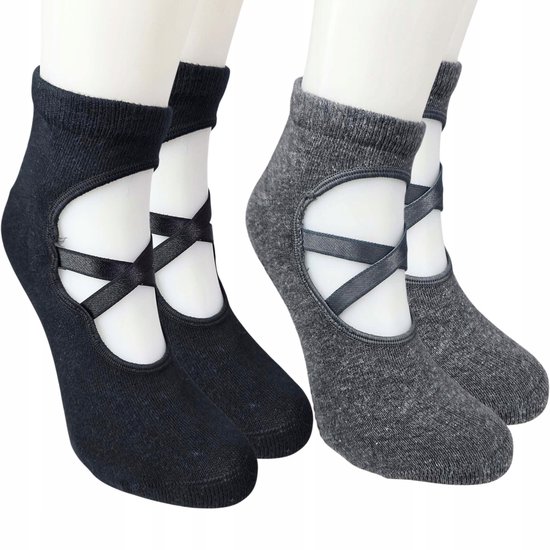 2 Paar Antislip Sokken voor Yoga, Fitness & Dans (Maat 36-40)