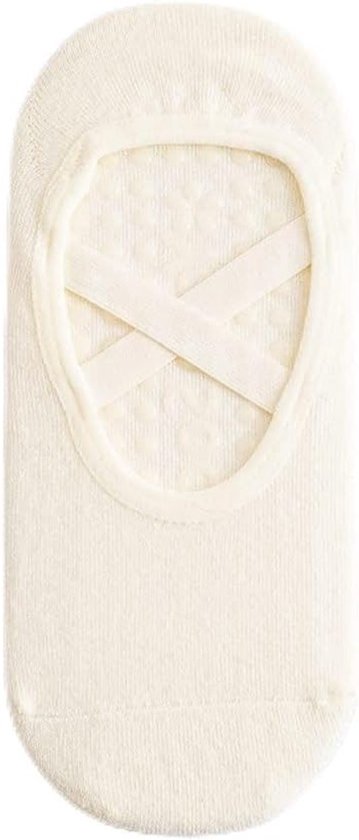 2 Paar Dames Yoga Sokken, Antislip Sportsokken met Kruisband, Geschikt voor Yoga, Dans en Fitness, Zwart, One Size