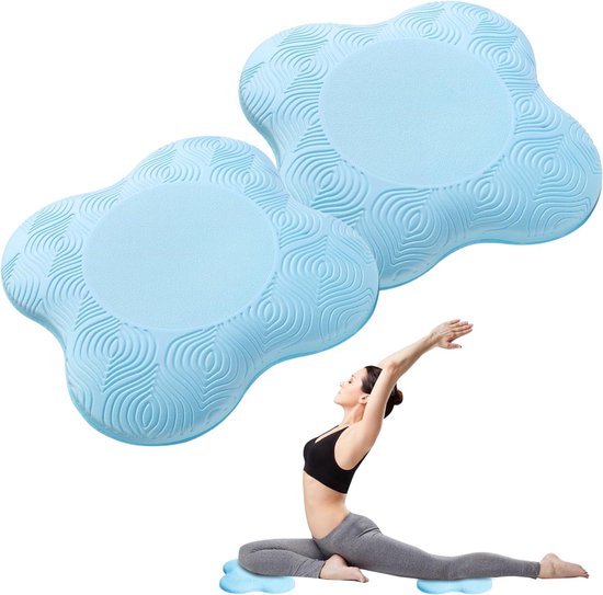 2 packs Yoga Kniebeschermers Verdikte Sportmat - Zachte Yoga Kniebeschermer - Kniebeschermer - Steunkussen - Geschikt voor thuis-studio-buiten - Geschikt voor kniegewricht, ellebooggewricht, polsgewricht, hand, hoofd - Blauw van Merkloos