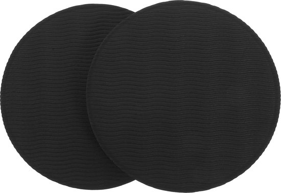 2 stuks kniematten, dikke yoga-kussens, rond voor handen, polsen, knieën, ellebogen, schouders, voor yoga, pilates (zwart) van Gorilla Grip