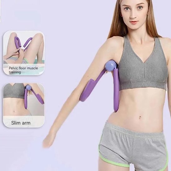 2 Stuks Yoga Apparatuur Vrouwen Thuis Fitness Elastische Band Slanke Binnenkant Dijen God Tool Open Schouder Training Rug Stretching God Tool - Paars van FADELIFE