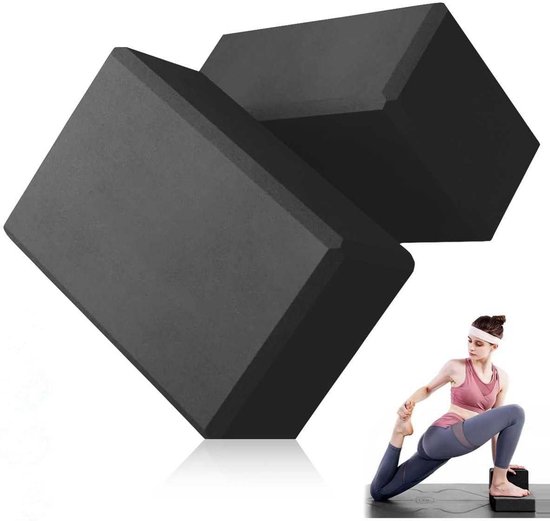 2-stuks Yogablokken EVA-schuim Hoogwaardig Lichtgewicht Trainingsblok voor Yoga Pilates Flexibiliteit Balans Stabiliteit