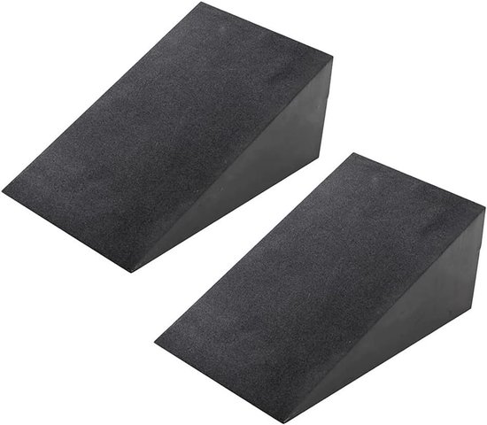 2 stuks yogablokken, wig voor yoga en pilates, antislip, kuitstrekker, yogamatten, krachtbeentrainer, slant board, mobilisatiewig voor kniebuigingen en deadlifts