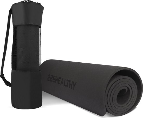 2BEHEALTHY® Yoga Mat Extra dik - 0,8 cm - Sportmat - Yogamat Antislip - Yogamatten - Sportmatten - Joga Mat / Yogamatje van 2BEHEALTHY