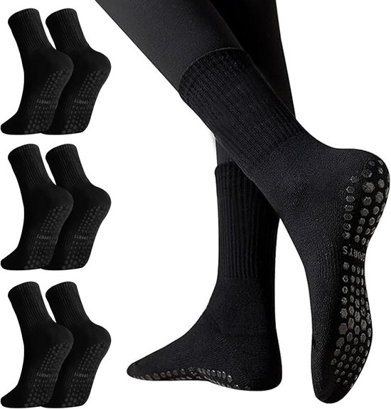 3 Paar Antislip Sokken Dames - Yoga, Pilates, Ballet - Maat 34-40