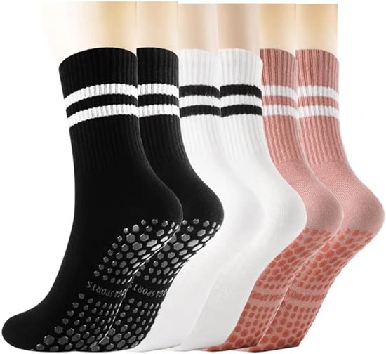 3 Paar Antislip Sokken Dames - Yoga, Pilates, Ballet