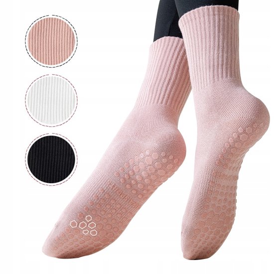 3 Paar Antislip Sokken voor Dames - Yoga & Pilates