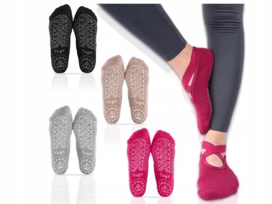 4 Paar Antislip Sokken voor Yoga, Pilates & Dans - Comfortabel & Veilig