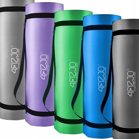 4FIZJO Serie - Yogamat - 1,5 cm - Antislip - Inclusief Draagriem van Merkloos
