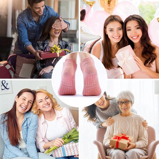 5 Paar Antislip Yoga Sokken met Grepen - Universeel Comfort