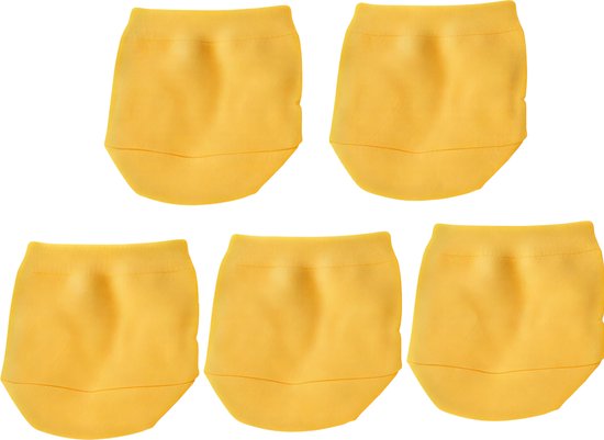 5 Paar Voorvoet Sokken voor Dames – Geel – Zomer Half Sokken in Effen Candy Kleuren, Onzichtbare Teen- en Hielbeschermers van Ademend Katoen voor Hakken en Open Schoenen van Merkloos