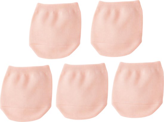 5 Paar Voorvoet Sokken voor Dames – Roze – Zomer Half Sokken in Effen Candy Kleuren, Onzichtbare Teen- en Hielbeschermers van Ademend Katoen voor Hakken en Open Schoenen
