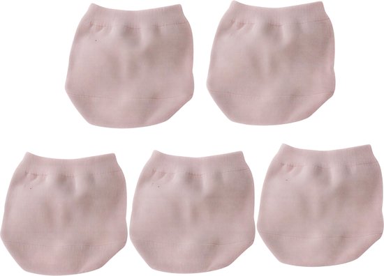 5 Paar Voorvoet Sokken voor Dames – Taupe – Zomer Half Sokken in Effen Candy Kleuren, Onzichtbare Teen- en Hielbeschermers van Ademend Katoen voor Hakken en Open Schoenen van Merkloos