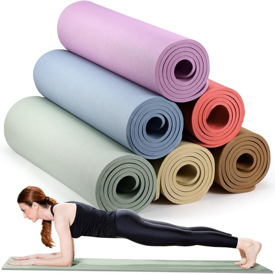 6-delige Yogamat Set 1 cm Dik Antislip Fitness & Yoga Matten Assorti van Merkloos