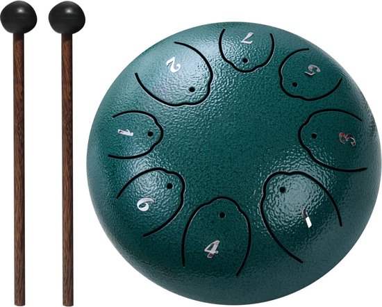 6 Inch Stalen Tong Drum - 8 Noten Handpan Met Tas en Drumsticks van Mambo Moto