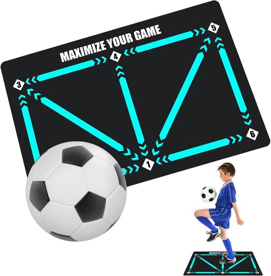 60 x 90 cm Voetbal Mat - Sportmat - Stille - Antislip - Schokabsorberende Trainingsmat voor Kinderen en Voetballiefhebbers van Merkloos