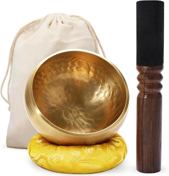 8 cm Tibetaanse klankschaal set, schaal handgemaakt in Nepal voor genezing en mindfulness, kleine klankschaal voor - ShopVlot