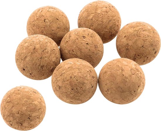 8 stuks 61mm yogamassageballen van kurk | Set massageballen | Ideaal voor rug- en spiermassage | Duurzame triggerpointbal | van Pure Elements