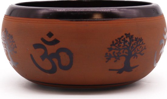 Aardepoeder Zingende Kom - Klei Om Boeddha - 16 cm van Boeddha's Woonkamer