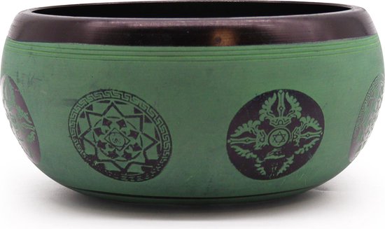 Aardepoeder Zingende Kom - Mandala Boeddha - 16 cm van Yogi & Yogini