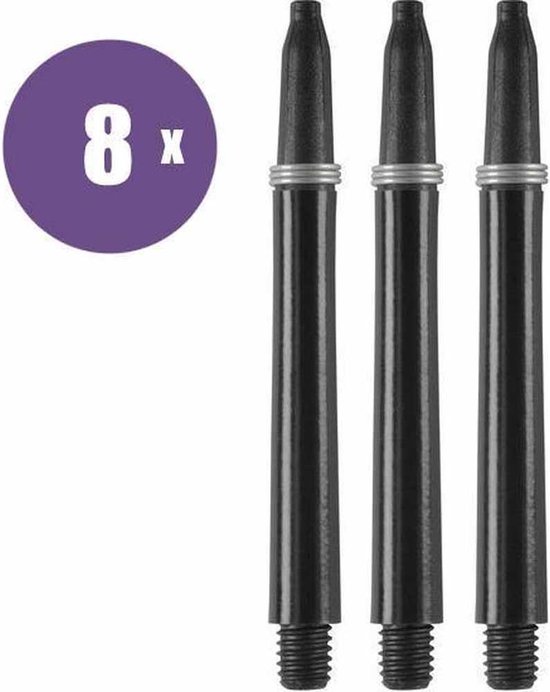 ABC Darts - Dart Shafts - Kunststof Zwart - Medium - 8 sets van ABC Darts