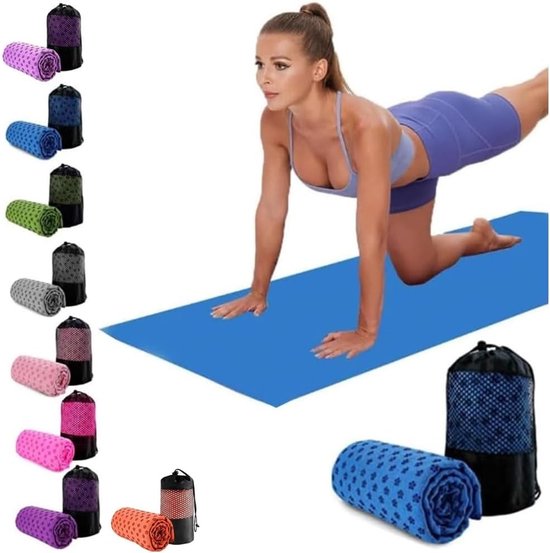 Absorbente Yoga Handdoek 61cm x 183cm | Antislip, Sneldrogend en Ideaal voor Bikram en Pilates Workouts