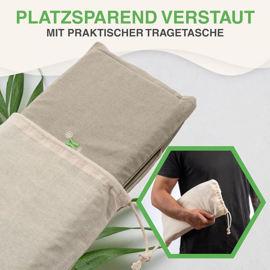 Accupunctuur Mat - Acupressure Band - Half Linnen/Katoen - Pijnverlichting - Duurzaam en Milieuvriendelijk - Voor Thuis en Onderweg