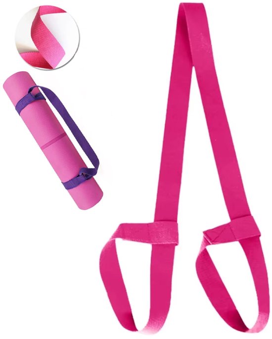 Actie4you® - Yoga Mat - Draagriem - Voor Extra Dikke Mat - Draagband - Hengsel voor Yoga mat - Roze van Merkloos