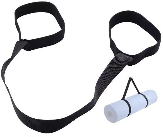 Actie4you® - Yoga Mat - Draagriem - Voor Extra Dikke Mat - Draagband – Hengsel voor Yoga mat – Zwart