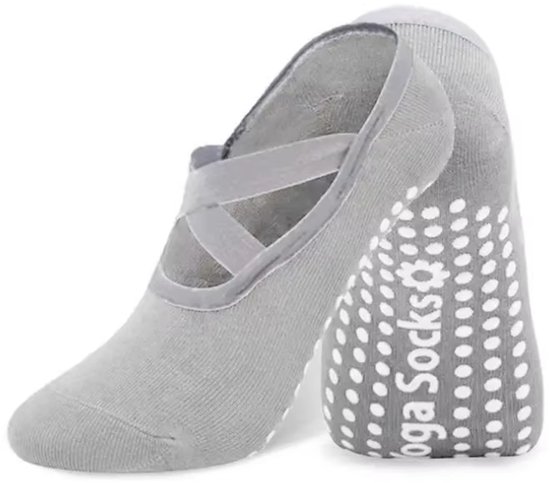 Actie4you® - Yoga sokken Antislip - Pilates sokken - yoga kleding - Dames – One Size – Grijs van Actie4you