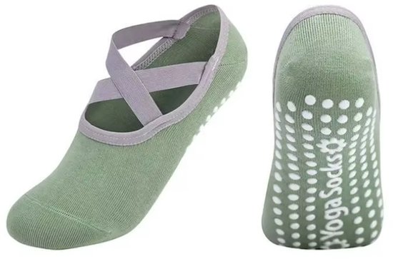 Actie4you® - Yoga sokken Antislip - Pilates sokken - yoga kleding - Dames - One Size - Groen van Actie4you