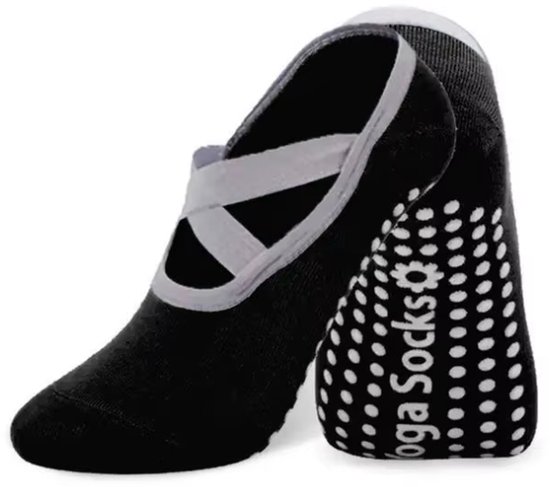 Actie4you® - Yoga sokken Antislip - Pilates sokken - yoga kleding - Dames - One Size - Zwart van Actie4you