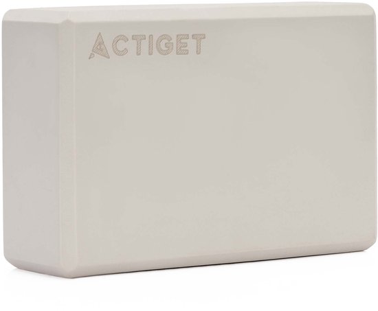 Actiget® Yoga Blok - Yoga Cube - Pilates Blok - Balans - Rekoefeningen - EVA-schuim - Lichtbeige - 7,5 X 23 X 15 Cm van Actiget