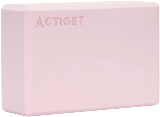 Actiget® Yoga Blok - Yoga Cube - Pilates Blok - Balans - Rekoefeningen - EVA-schuim - Roze - 7,5 X 23 X 15 Cm van Actiget