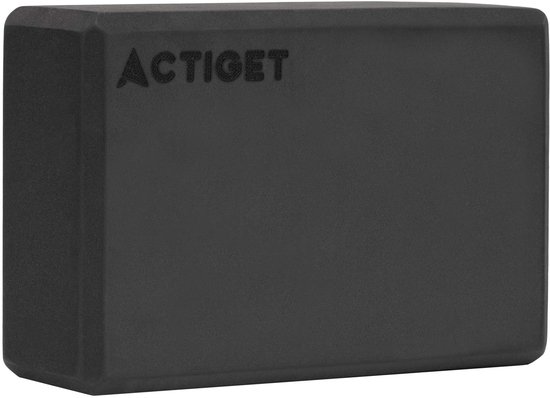 Actiget® Yoga Blok - Yoga Cube - Pilates Blok - Balans - Rekoefeningen - EVA-schuim - Zwart - 7,5 X 23 X 15 Cm van Actiget