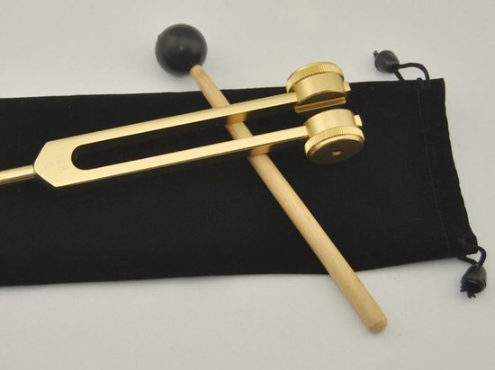 ***Activeer je chakra's en vind balans en rust met de goudkleurige Tuning Healing Stemvork 128 Hz - Chakra Activatie - Balans - Rust - van Heble® ** van Merkloos