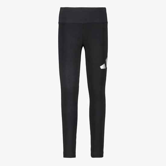 Adidas JG Glam meisjes sportlegging zwart zilver - Maat 176 van Merkloos
