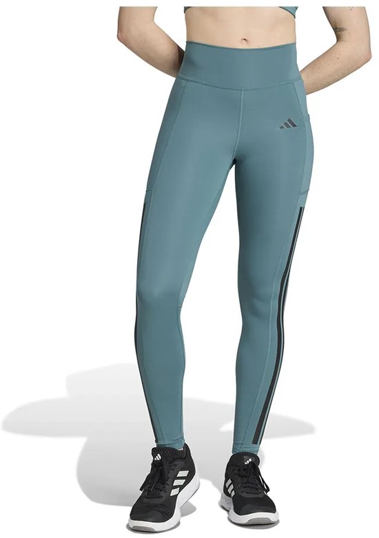 Adidas Optime 3 Stripes Full Length Leggings Grijs S / Regular Vrouw