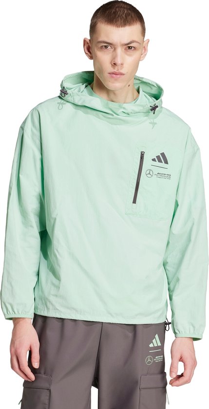 adidas Performance MERCEDES - AMG PETRONAS FORMULA ONE TEAM PREMIUM WOVEN WINDJACK - Heren - Groen van Merkloos