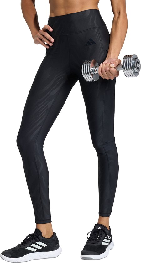 adidas Performance Optimé AOP Lange Legging - Dames - Zwart