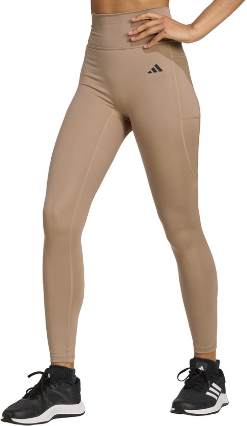 adidas Performance Optime Essentials No Front Rise Seam 7/8 Legging - Dames - Bruin- L van adidas